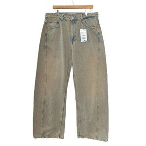 Zara | Jeans | Zara Over Dyed High Rise Extra Wide Leg Baggy